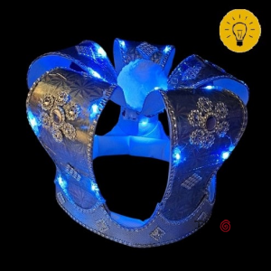 CORONA REY CON LUZ PLATA x 1